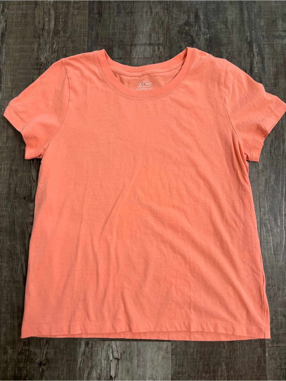 J. Crew Short Sleeve Crewneck Tee in Coral Peach